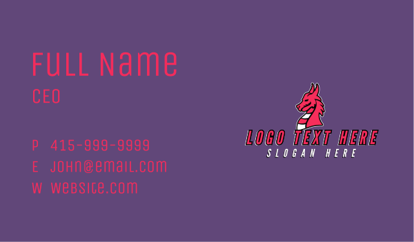 Mythical Dragon Avatar Business Card Design Image Preview
