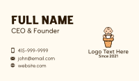 Sitting Baby Cone Business Card Design