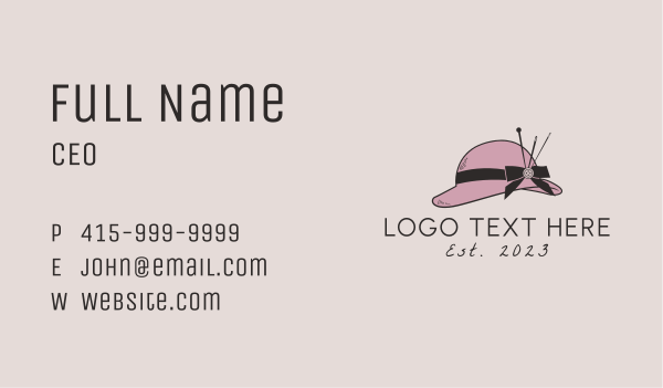 Woman Fedora Hat Business Card Design Image Preview