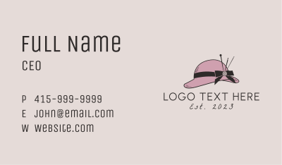 Woman Fedora Hat Business Card Image Preview