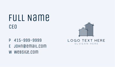 House Construction Architecture  Business Card Image Preview