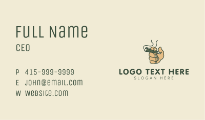 Smoking Cannabis Hand Business Card Image Preview