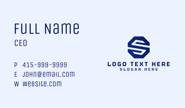 Geometric Business Letter S Business Card Design Image Preview