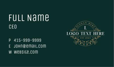 Luxury Floral Garden Business Card Image Preview