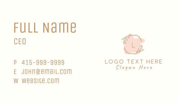 Nature Spa Wreath Business Card Design Image Preview