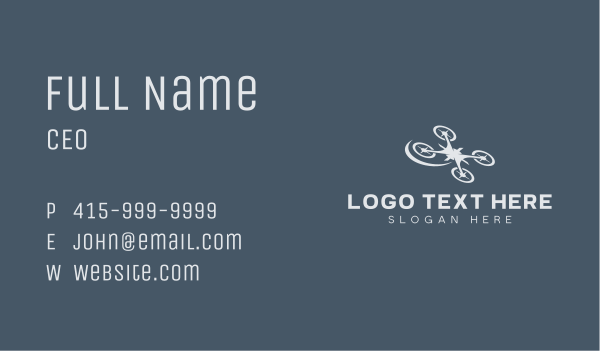 Logistics Delivery Drone Business Card Design Image Preview