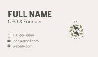 Skincare Leaf Hand Business Card Image Preview