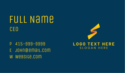 Advertising Ribbon Letter S Business Card Image Preview