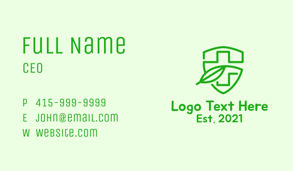 Green Medical Insurance  Business Card Design
