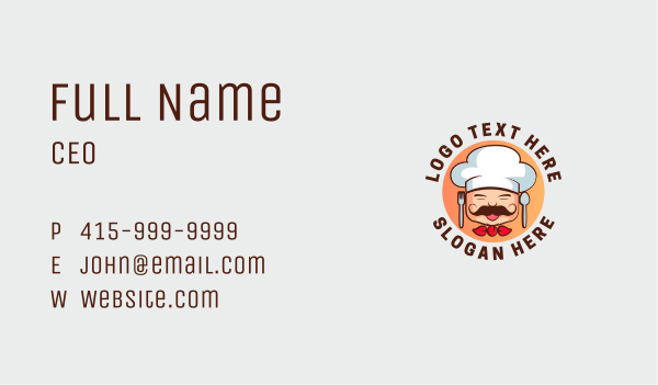 Gourmet Food Chef Business Card Design Image Preview