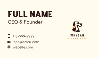 Egyptian Dog Sculpture  Business Card Image Preview