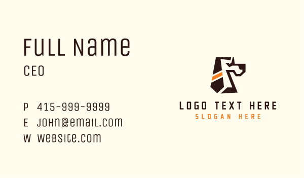 Egyptian Dog Sculpture  Business Card Design Image Preview