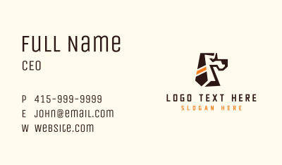 Egyptian Dog Sculpture  Business Card Image Preview