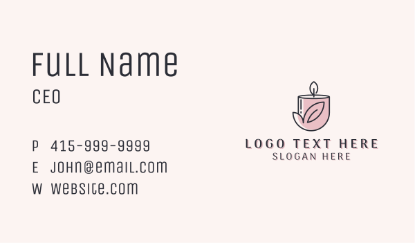 Candle Home Decoration Business Card Design Image Preview