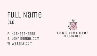 Candle Home Decoration Business Card Image Preview