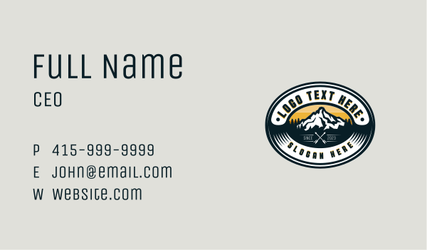 Forest Mountain Travel Business Card Design Image Preview