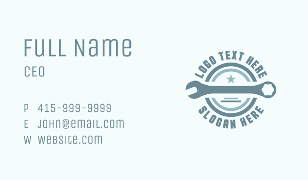 Wrench Mechanic Repair Business Card Design Image Preview