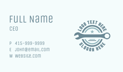 Wrench Mechanic Repair Business Card Image Preview