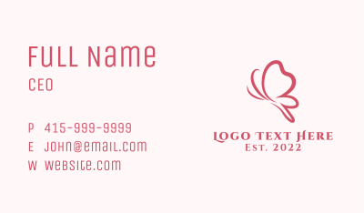 Beauty Butterfly Skin Care Business Card Image Preview
