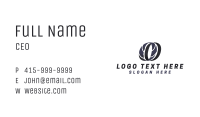Motor Tire Letter O Business Card Image Preview