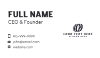 Motor Tire Letter O Business Card Design