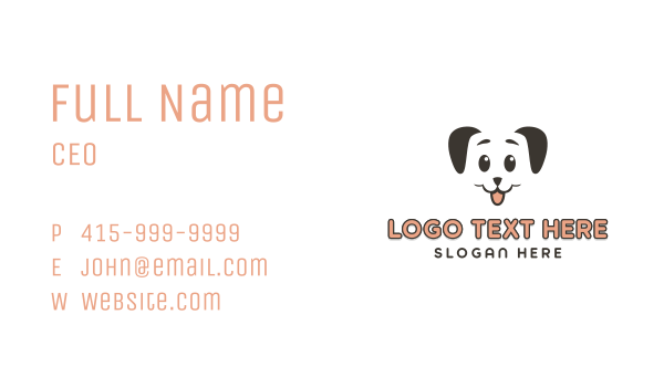 Smiling Dog Face Business Card Design Image Preview