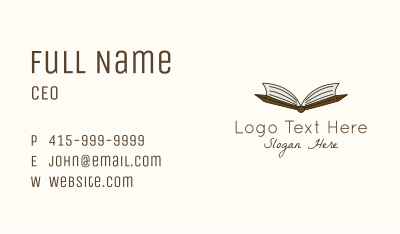  Academic Pen Book Business Card Image Preview