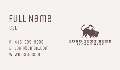 Mountain Bison Animal Business Card Image Preview