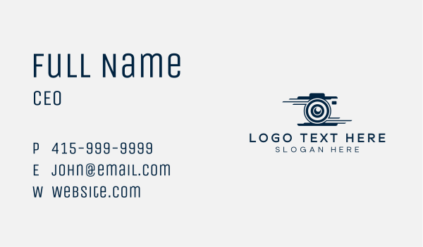 Fast Camera Videographer Business Card Design Image Preview
