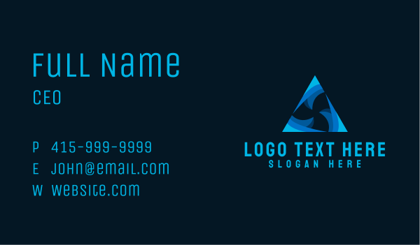 Triangle Business Firm  Business Card Design Image Preview