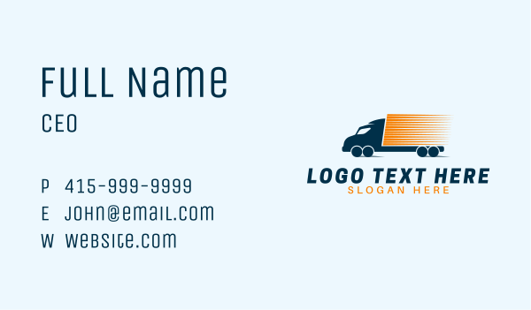 Express Delivery Truck Business Card Design Image Preview