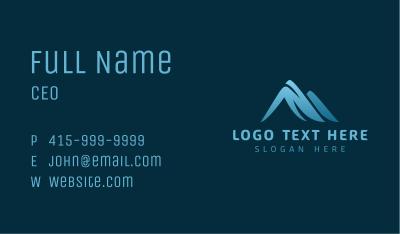 Blue Mountain Terrain Business Card Image Preview