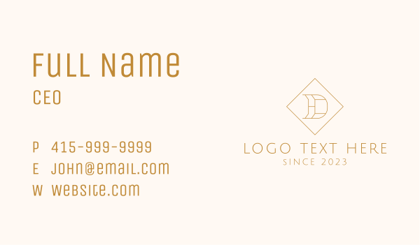 Boutique Letter D Business Card Design Image Preview