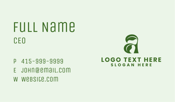 Eco Leaf Landscaping Business Card Design Image Preview