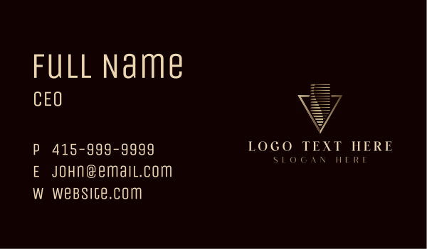 Luxury Building Contractor Business Card Design Image Preview