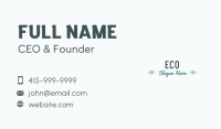 Eco Leaves Wordmark Business Card Image Preview