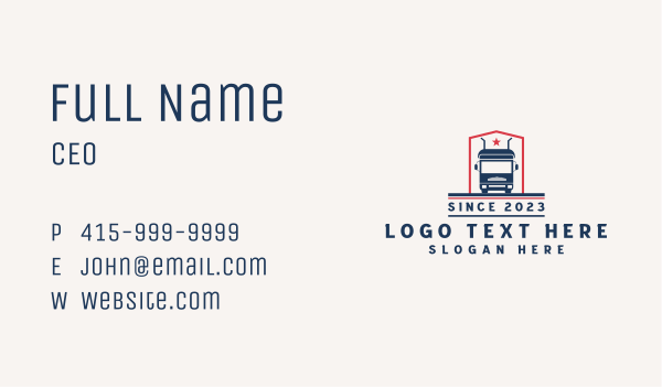Logistics Freight Trucking Business Card Design Image Preview