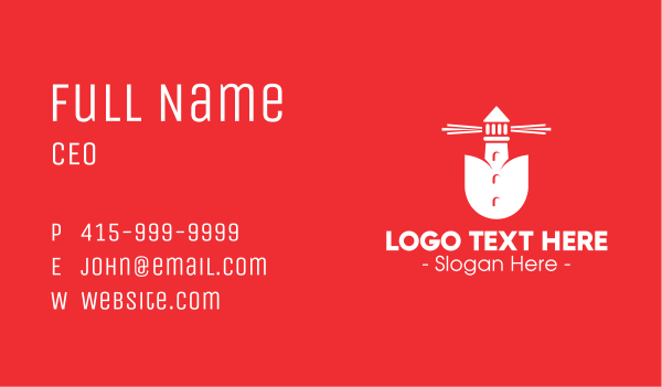 Tulip Lighthouse Business Card Design Image Preview