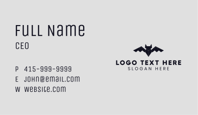 Black Bat Origami Business Card Image Preview