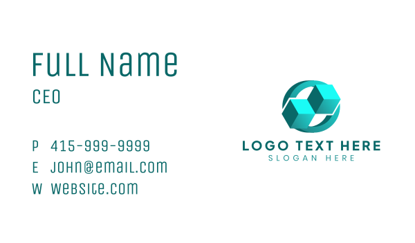 Digital Cube Tech Business Card Design Image Preview