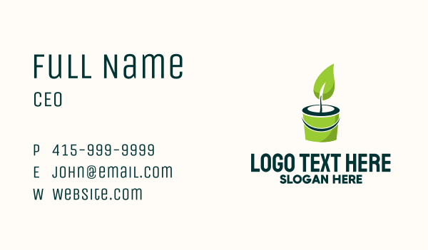Sapling Bucket Tree Planting Business Card Design Image Preview