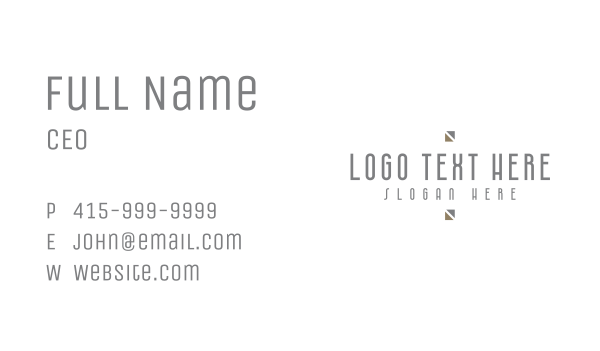 Metallic Professional Wordmark Business Card Design Image Preview
