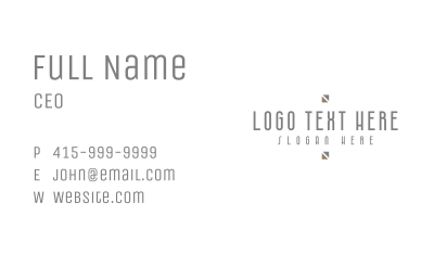 Metallic Professional Wordmark Business Card Image Preview