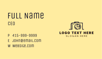 Digital Camera Lens Business Card Image Preview