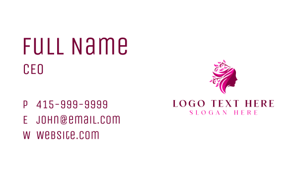 Feminine Beauty Wellness Business Card Design Image Preview