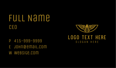 Gold Eagle Sigil Business Card
