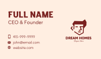 Brown Guy Head Business Card Design