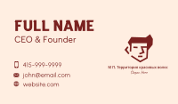 Brown Guy Head Business Card Image Preview