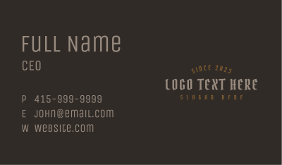 Pirate Gothic Wordmark Business Card Image Preview