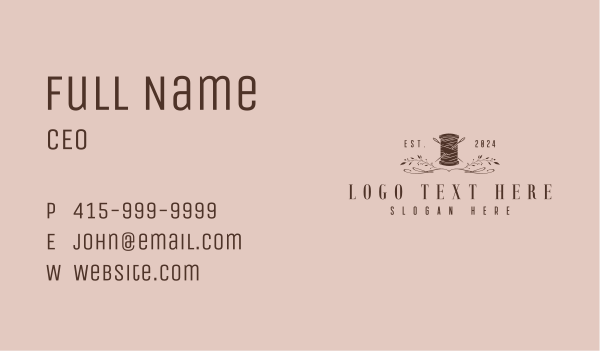 Seamstress Thread Needle Business Card Design Image Preview